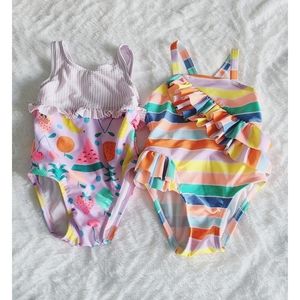 Cat & Jack Super Cute and Stylish Baby Swimsuits (2 Swimsuits Bundle)